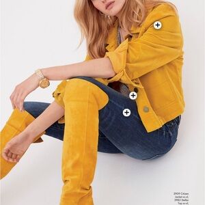 CAbi Women's Yellow Jean Jacket